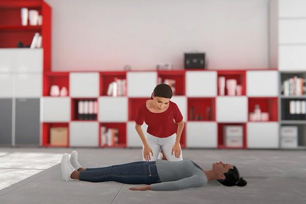 Hands Only CPR Woman Video Frame 